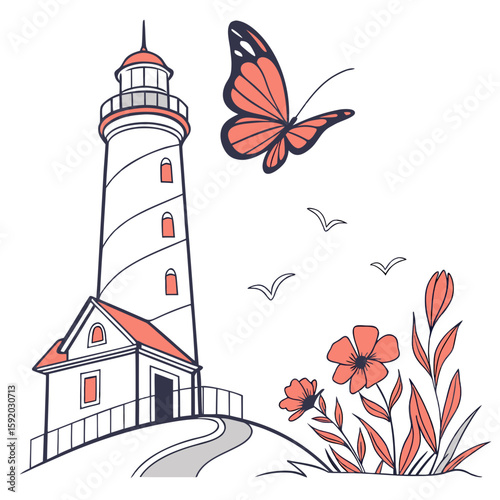 lighthouse on the beach
