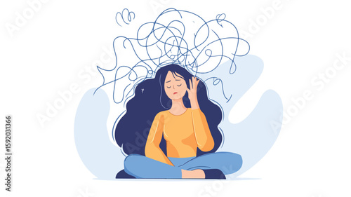 Overcoming Creative Block: Stressed Businesswoman Finding Inspiration at Work