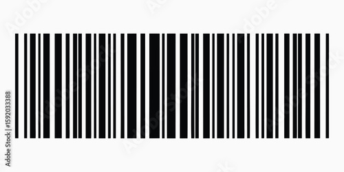 Monochromatic Barcode Pattern Striking Visual Contrast with Alternating Black and White Vertical Lines in a Rhythmic Sequence