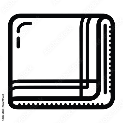 Pocket Icon, Vector, Illustration, Outline, Line Art, Silhouette, White Background.