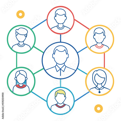 social networks connections  communication outline vectors