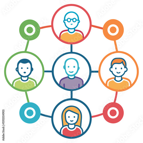 social networks connections  communication outline vectors