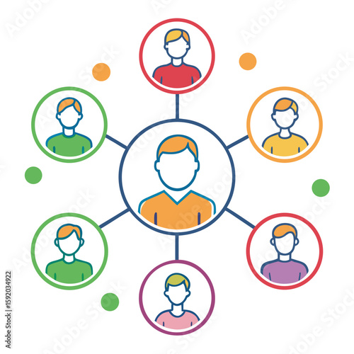social networks connections  communication outline vectors