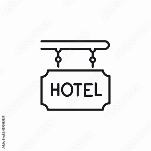 hotel business icon sign vector