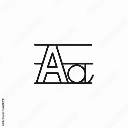 letter font icon sign vector