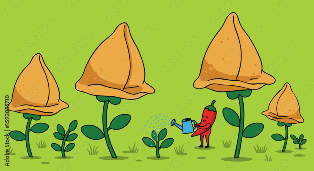 Obraz premium Samosa Blooming Yellow Buds