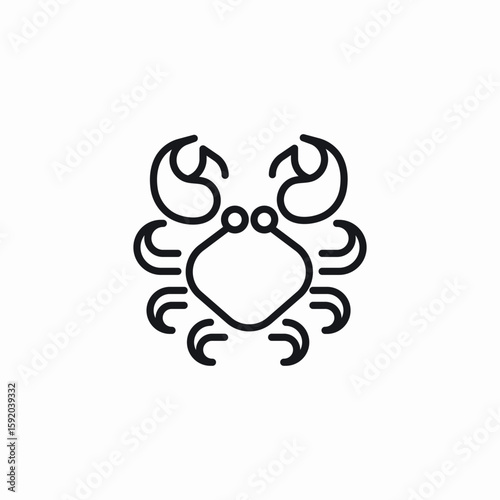 sea crab icon sign vector