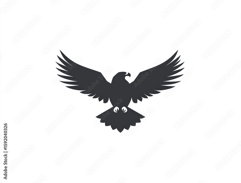 Obraz premium Silhouette of a soaring eagle (1)