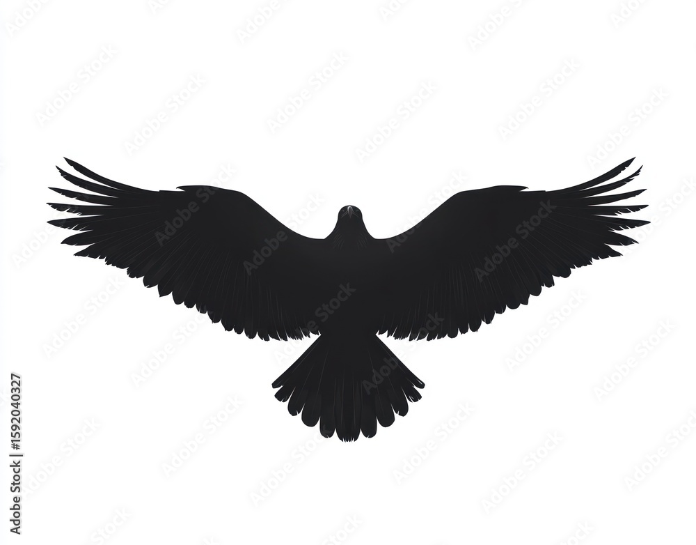 Fototapeta premium Silhouette of a soaring bird (1)