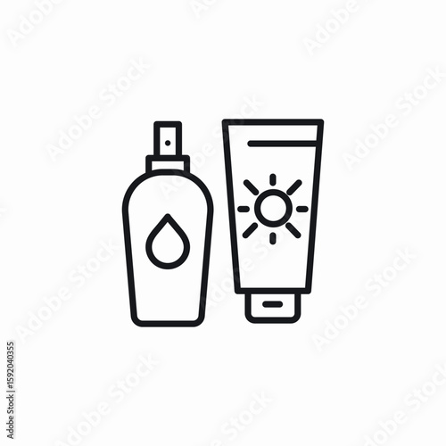 sun protection icon sign vector
