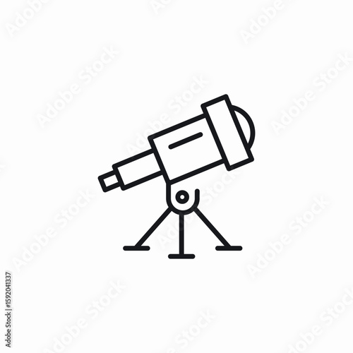 telescope view icon sign vector