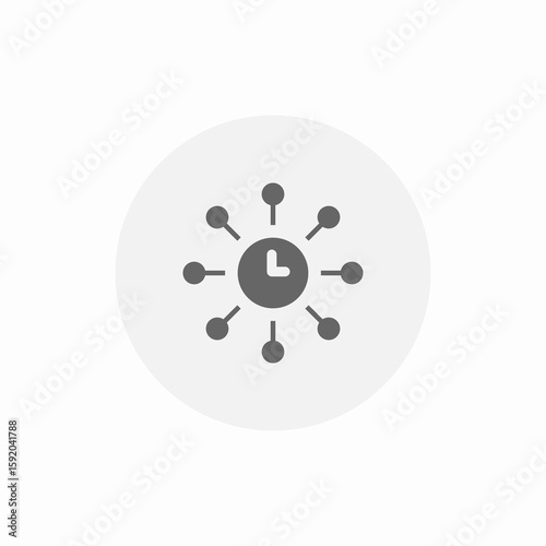 time system icon sign vector