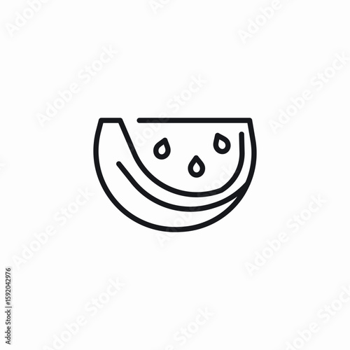 watermelon slice icon sign vector