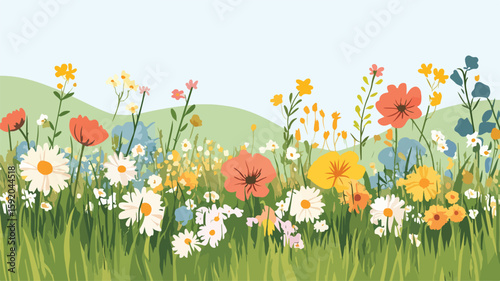 Vibrant Wildflower Meadow Full of Nature's Beauty