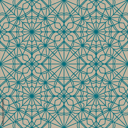 Ornement décoratif Motif abstrait Fleur Etoile Réseau de style oriental