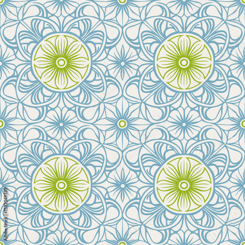 Ornement décoratif Motif abstrait Fleur Etoile Réseau de style oriental