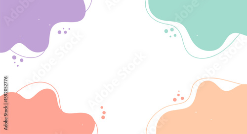 Abstract Pastel Splashes Background: Soft, fluid pastel-colored splashes dance gracefully against a minimalist background, offering a versatile design for various creative endeavors.