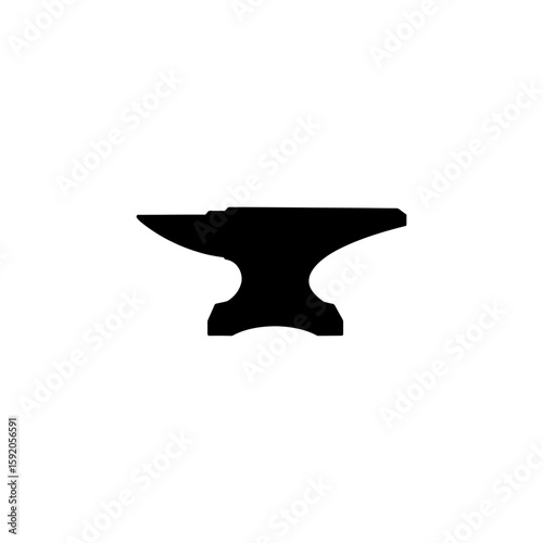 Anvil Shape silhouette vector flat illustration design.