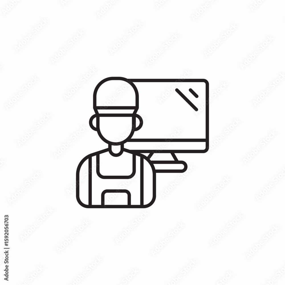 computer desktop repair icon sign vector computer desktop repair icon sign vector