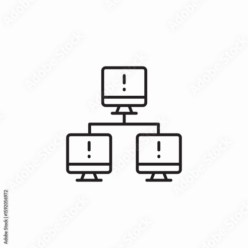 computer network notice icon sign vector