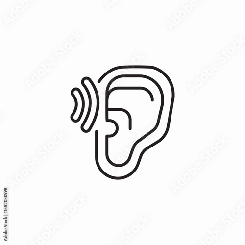ear sound test icon sign vector