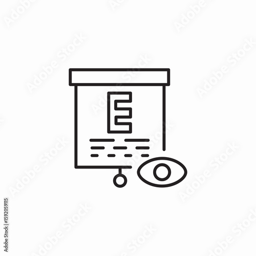 eyesight test icon sign vector