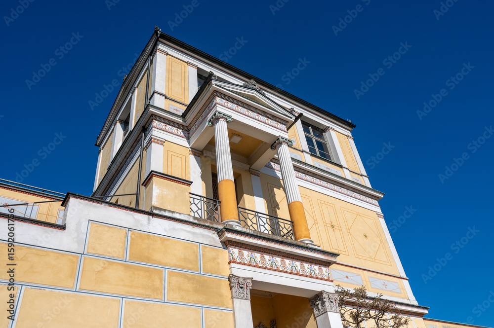 Fototapeta premium Pompejanum, a beautiful building in the city of Aschaffenburg