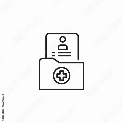 medical record folder icon sign vector