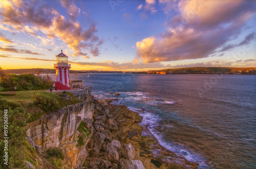 Canvas Print Stunning Watsons Bay Sunset Over Sydney Harbor High Definition Photography