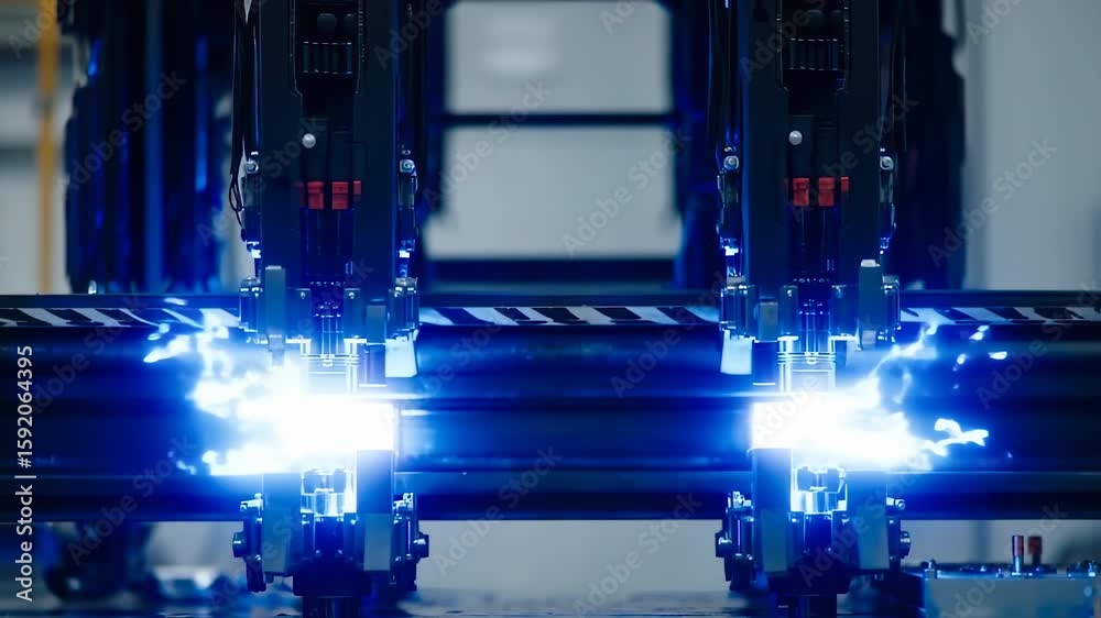 Dark blue interior image with bright highlights