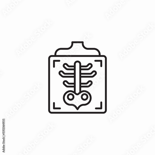 radiology scan icon sign vector