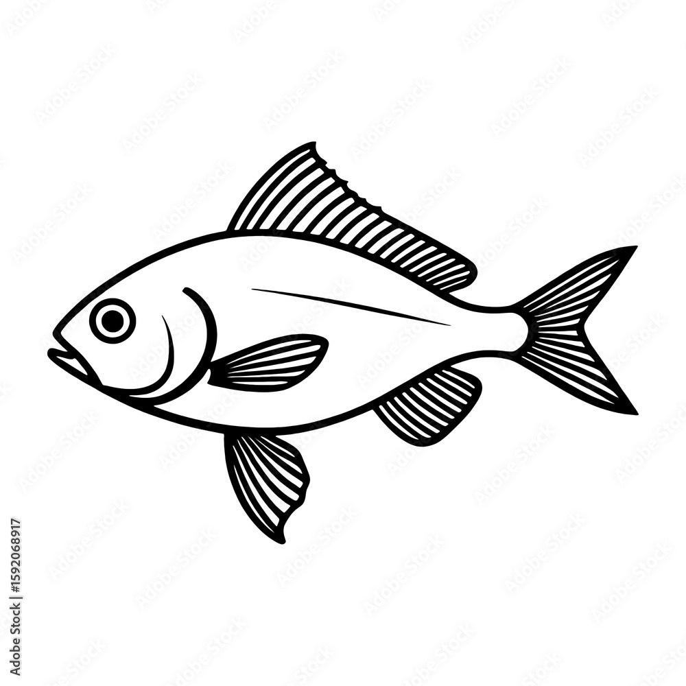 Fototapeta premium Icon Vector Fish