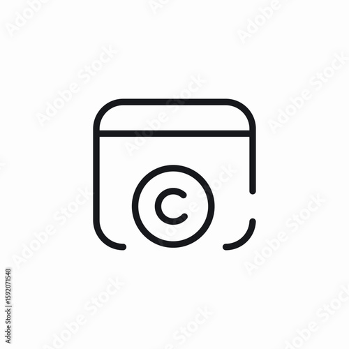 copyright website icon sign vector