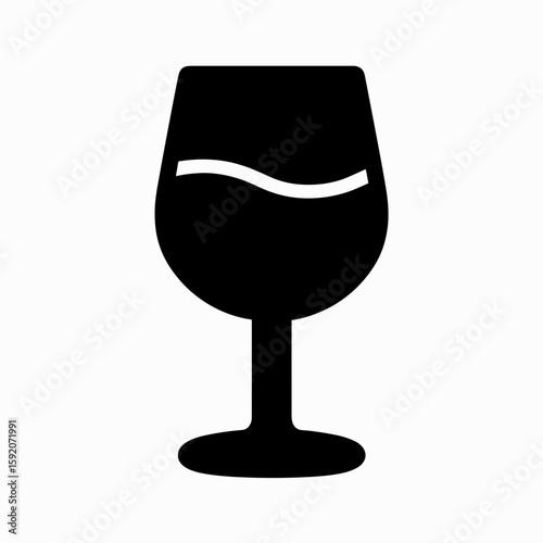 Solid black wine glass icon representing excessive alcohol consumption