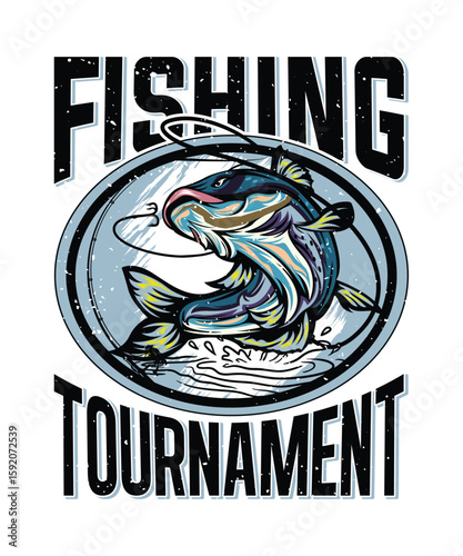 Fishing T-shirt Design, EPS, VECTOR
