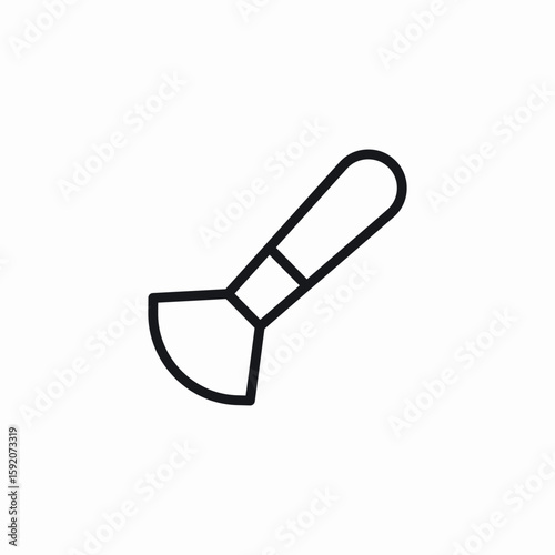 fluffy paint brush icon sign vector