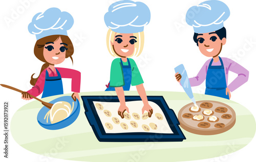 bread cooking baking hobby kid vector
