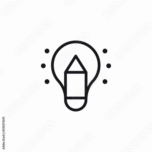 innovative writing idea icon sign vector