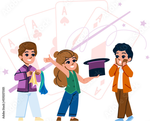 trick magic tricks hobby kid vector