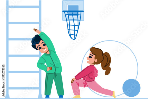 wellness physical education school vector