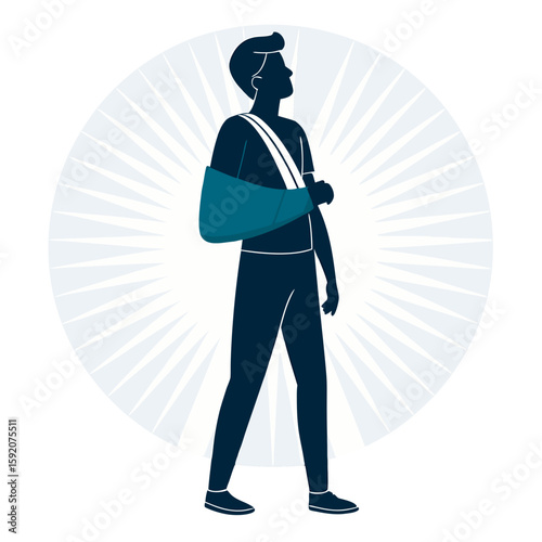 Individual with Arm in Sling