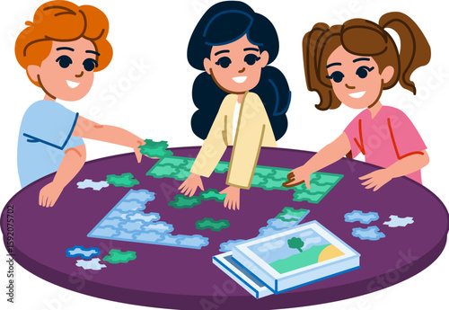 sudoku solving puzzles hobby kid vector