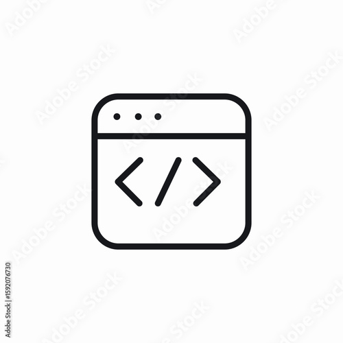 website coding icon sign vector