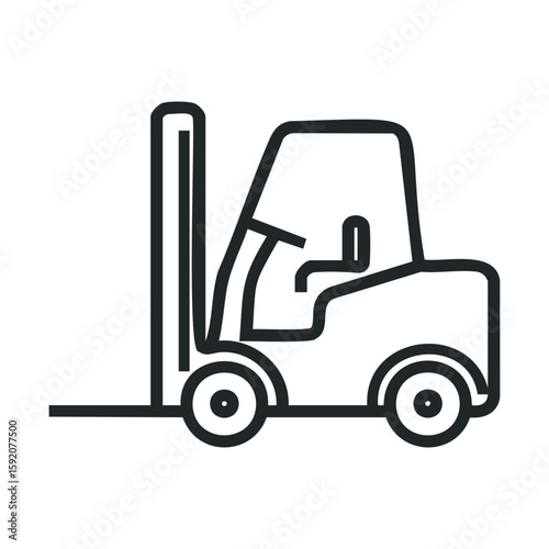 Illustration of a forklift in motion for industrial use
