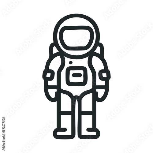Astronaut character in space suit for science fiction concept