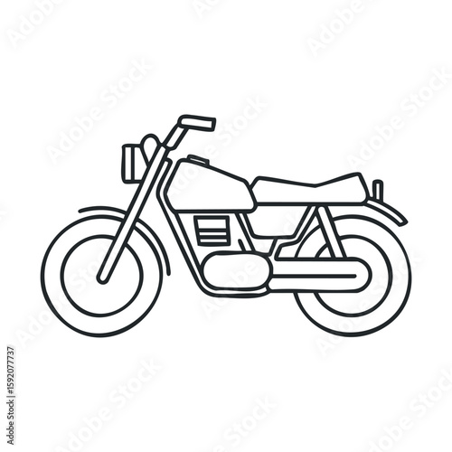 Classic motorcycle design for custom graphics and merchandise