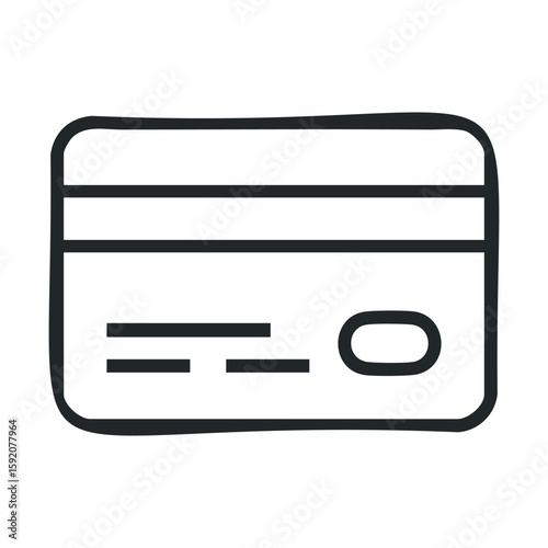 Simple design of a credit card for financial transactions and payments