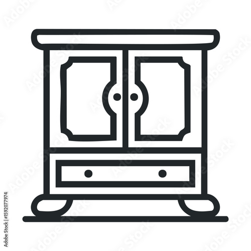 Vintage wooden cabinet design for home decor or storage
