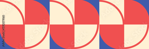 geometric bauhaus shape background rectangle