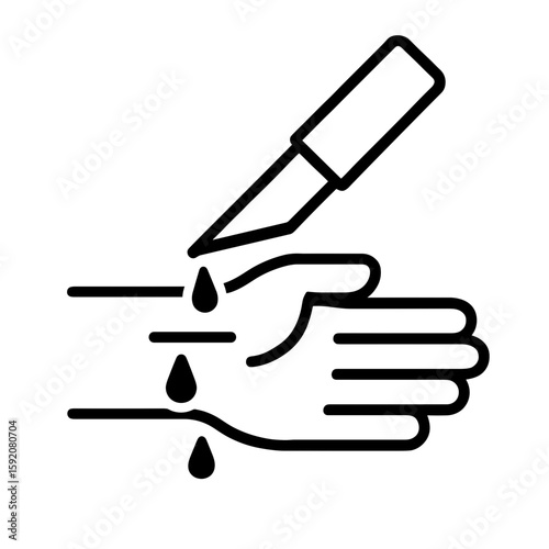 Self-harm outline icon representing self-harm